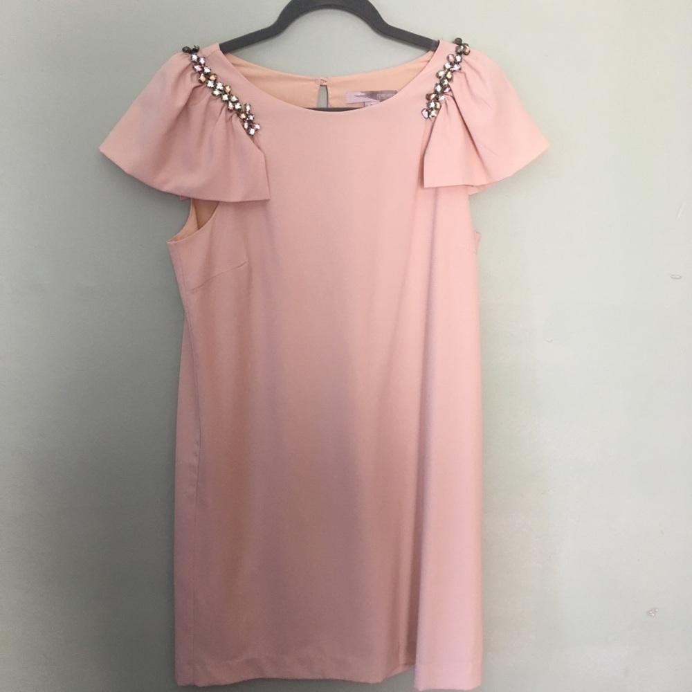 Forever 21 Nude dress with Jewels
